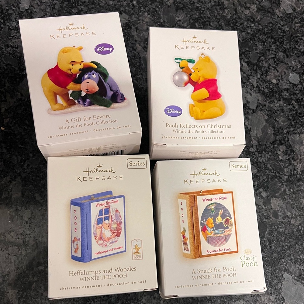 Hallmark Keepsake 4x Winnie the Pooh Ornaments